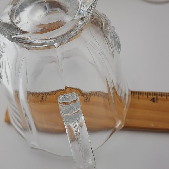 Fostoria Baroque Clear Glass 2-handled Open Sugar and Creamer Set #2496 serving - Picture 10 of 11